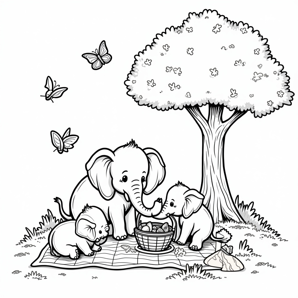 Elephant Coloring Pages - Page 2