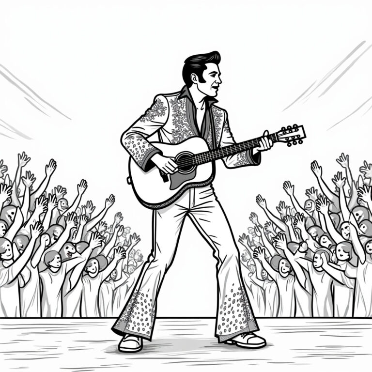 Elvis Coloring Pages - Page 1