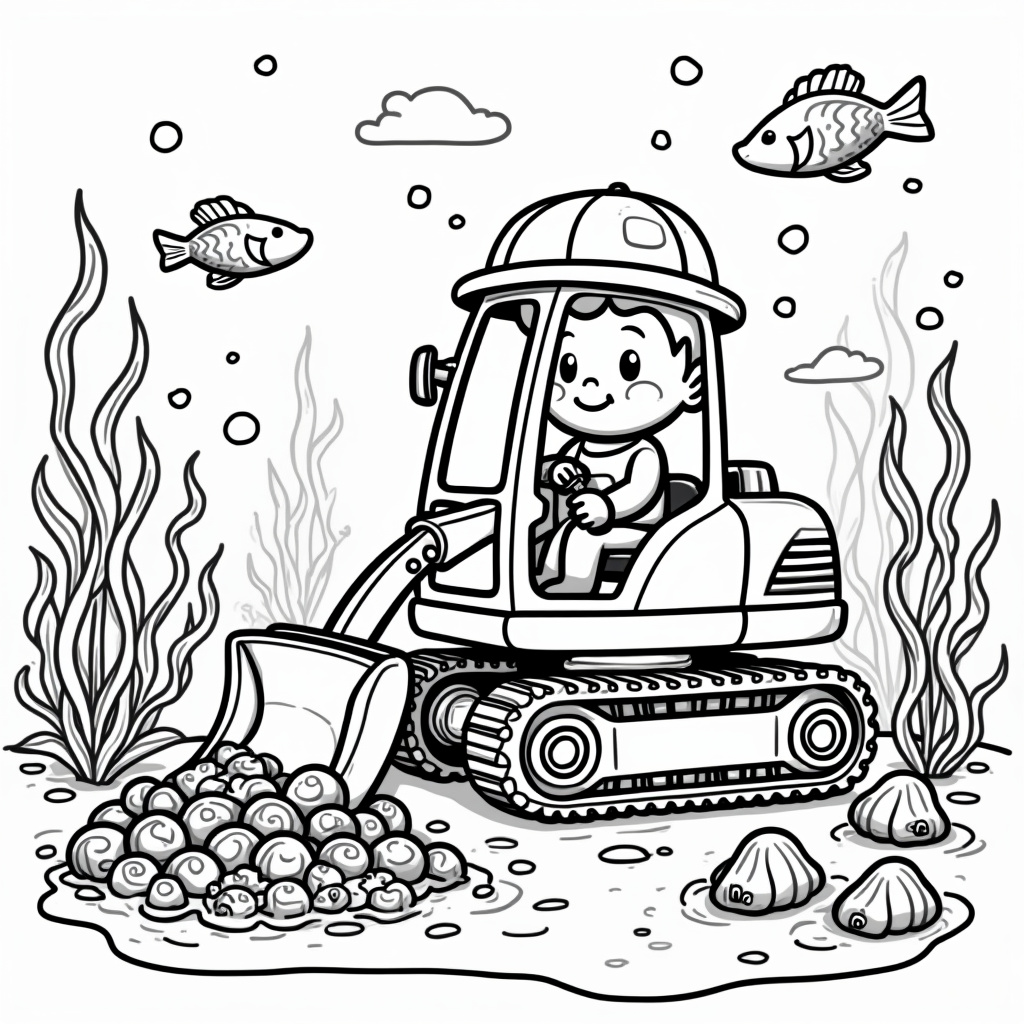 Excavator Coloring Pages - Page 2