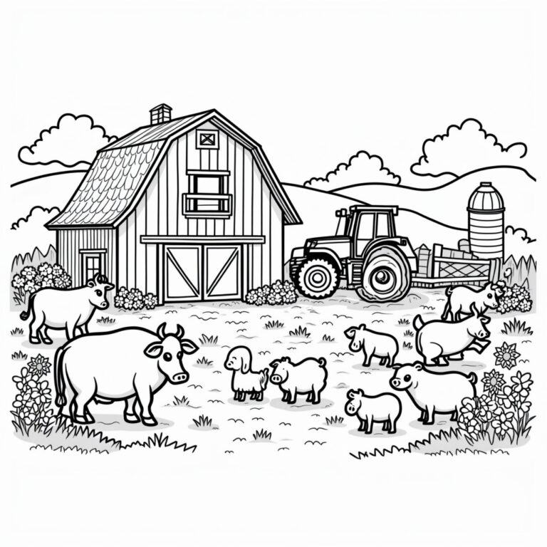 Farm Coloring Pages - Page 1
