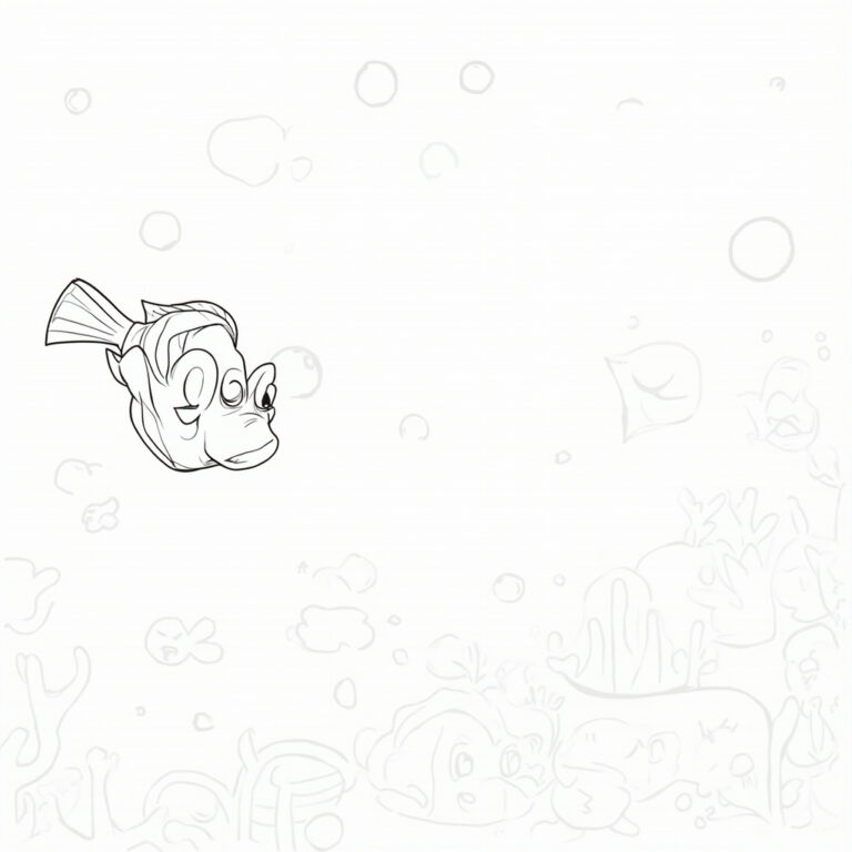 Finding Dory Coloring Pages - Page 1