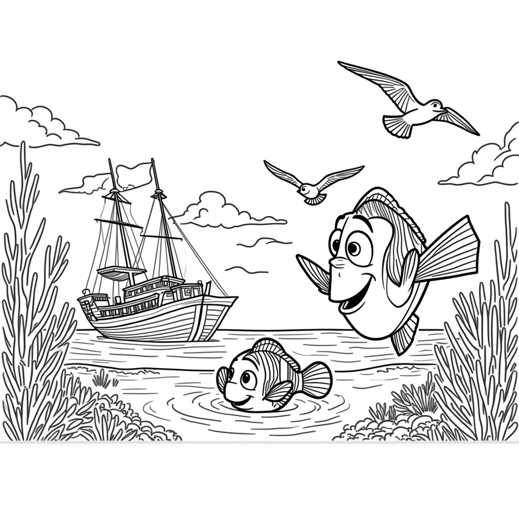 Finding Dory Coloring Pages - Page 2