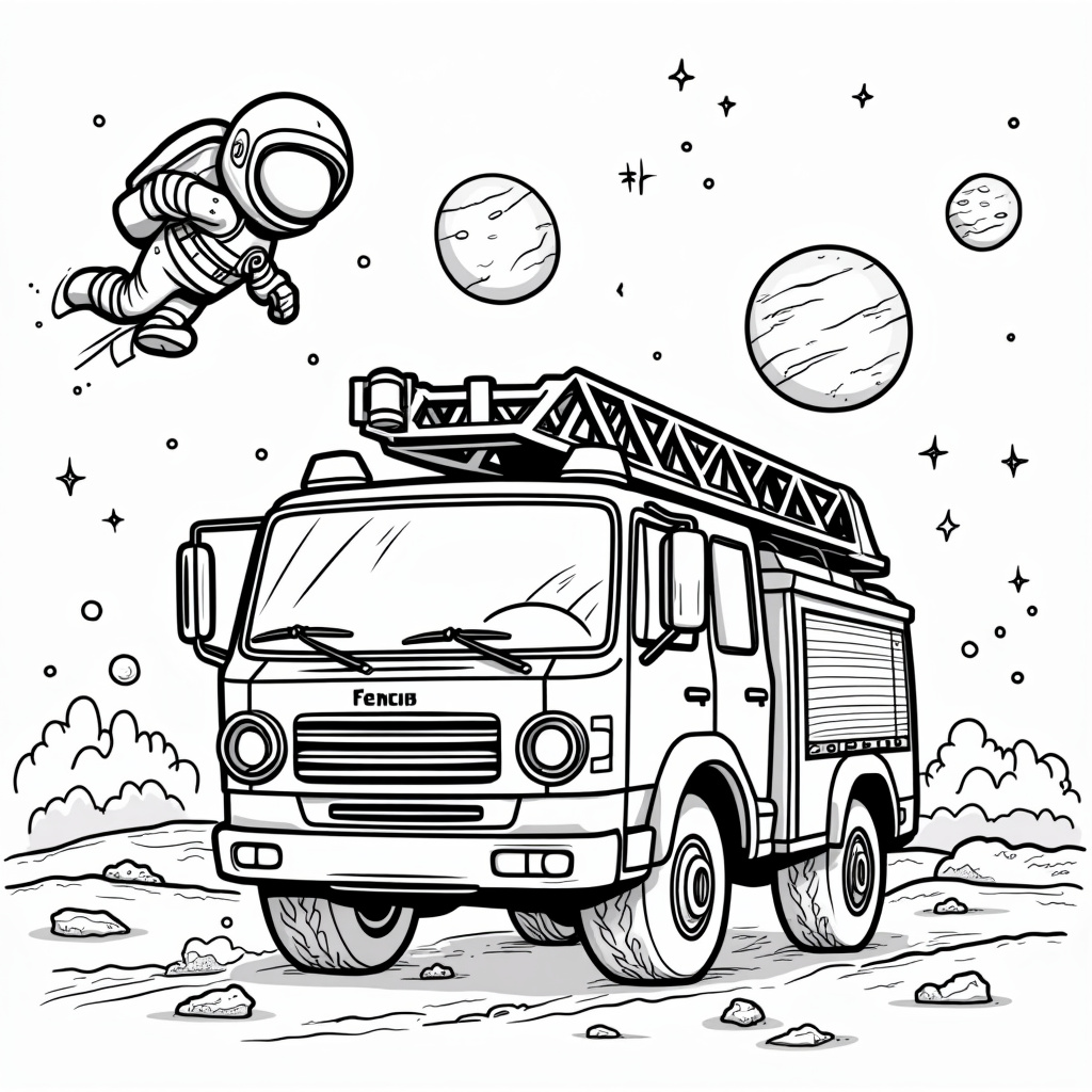 Fire Truck Coloring Pages - Page 5