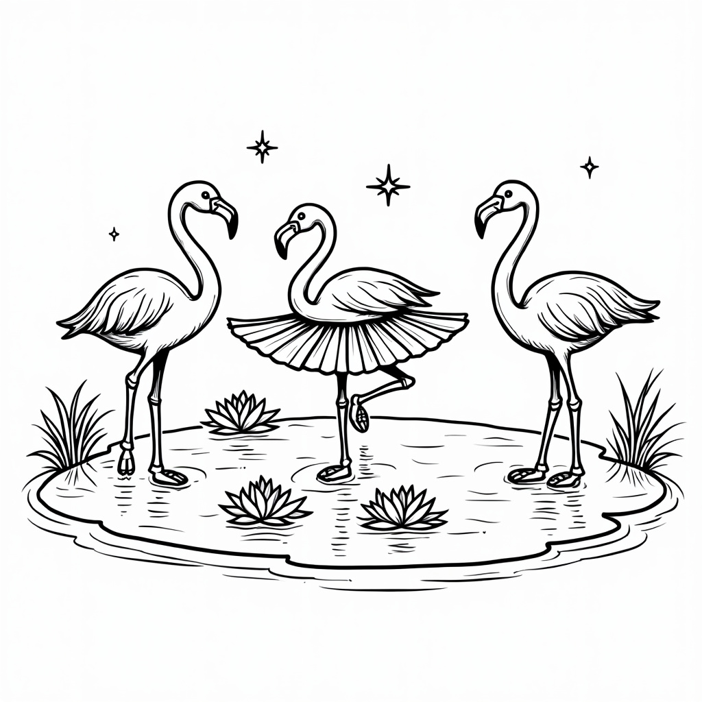 Flamingo Coloring Pages - Page 2