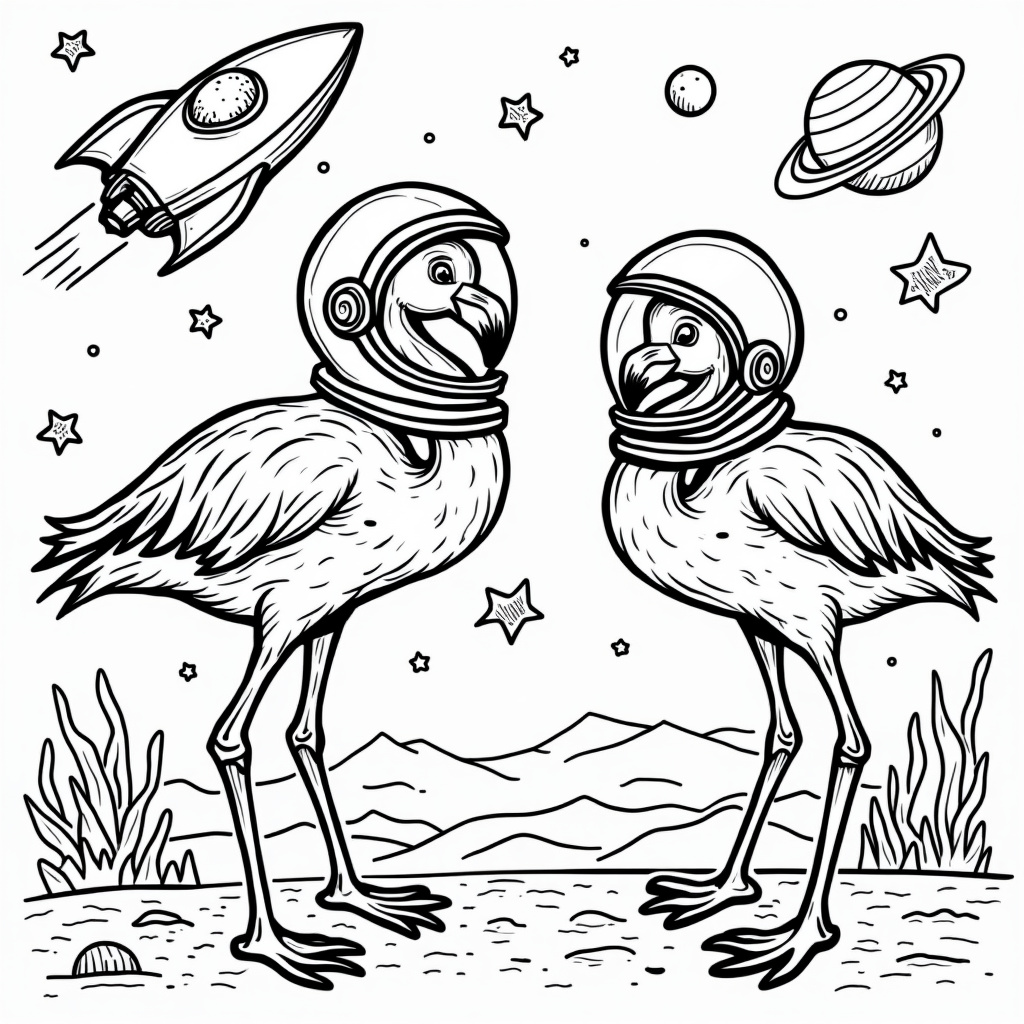 Flamingo Coloring Pages - Page 5