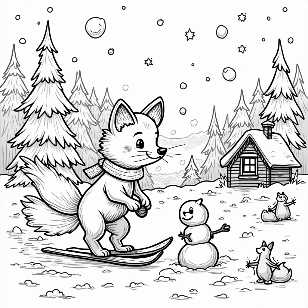 Fox Coloring Pages - Page 5