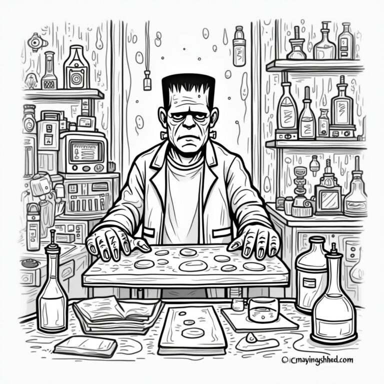 Frankenstein Coloring Pages - Page 1
