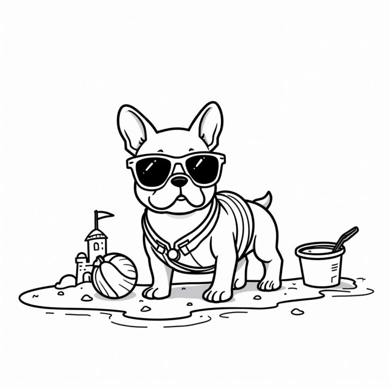 French Bulldog Coloring Pages - Page 1