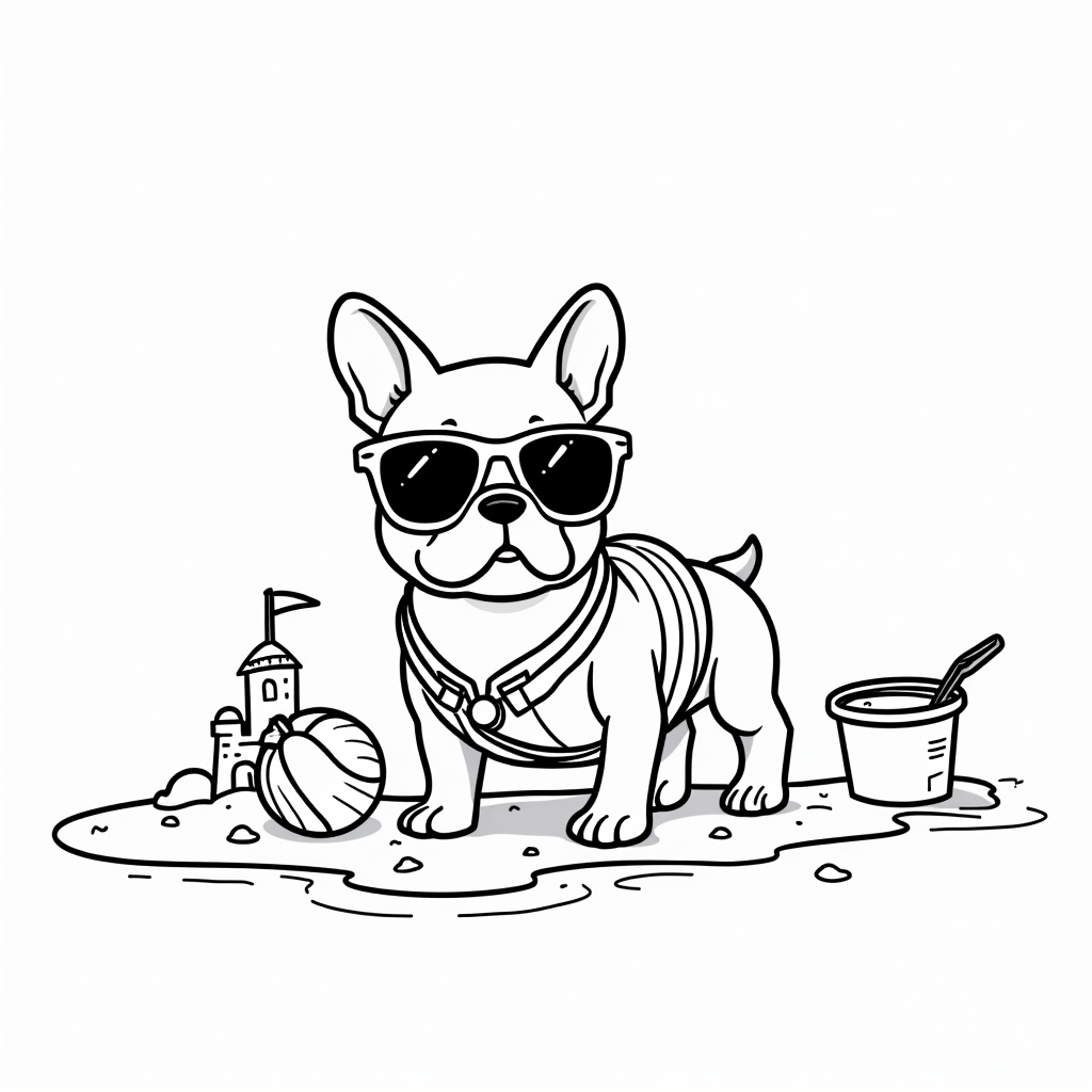 French Bulldog Coloring Pages - Page 1