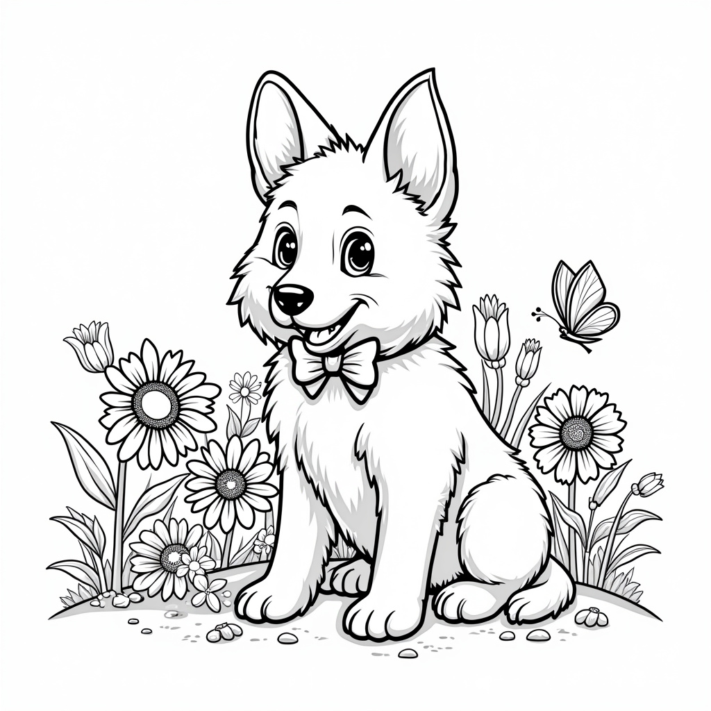 German Shepherd Coloring Pages - Page 2