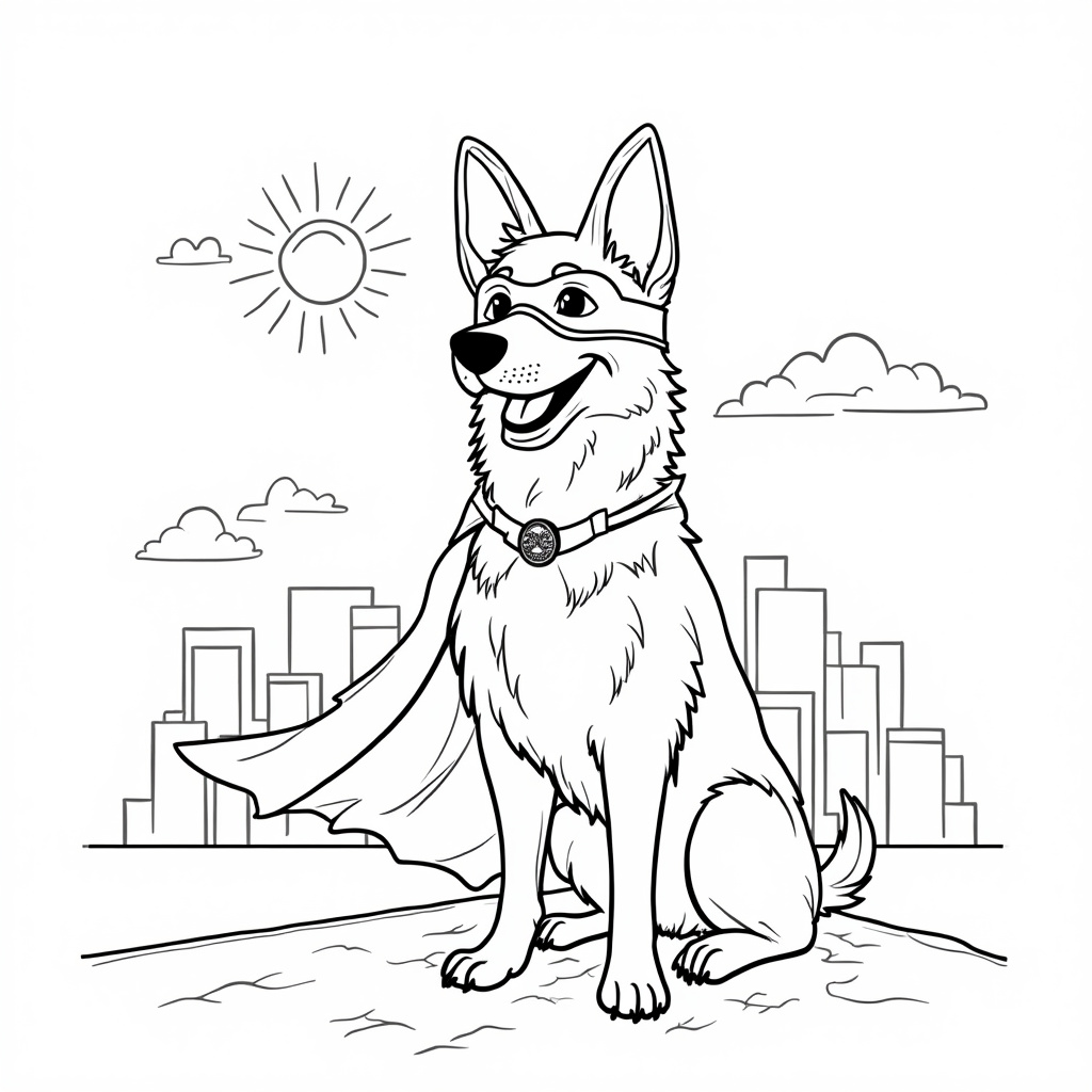 German Shepherd Coloring Pages - Page 4