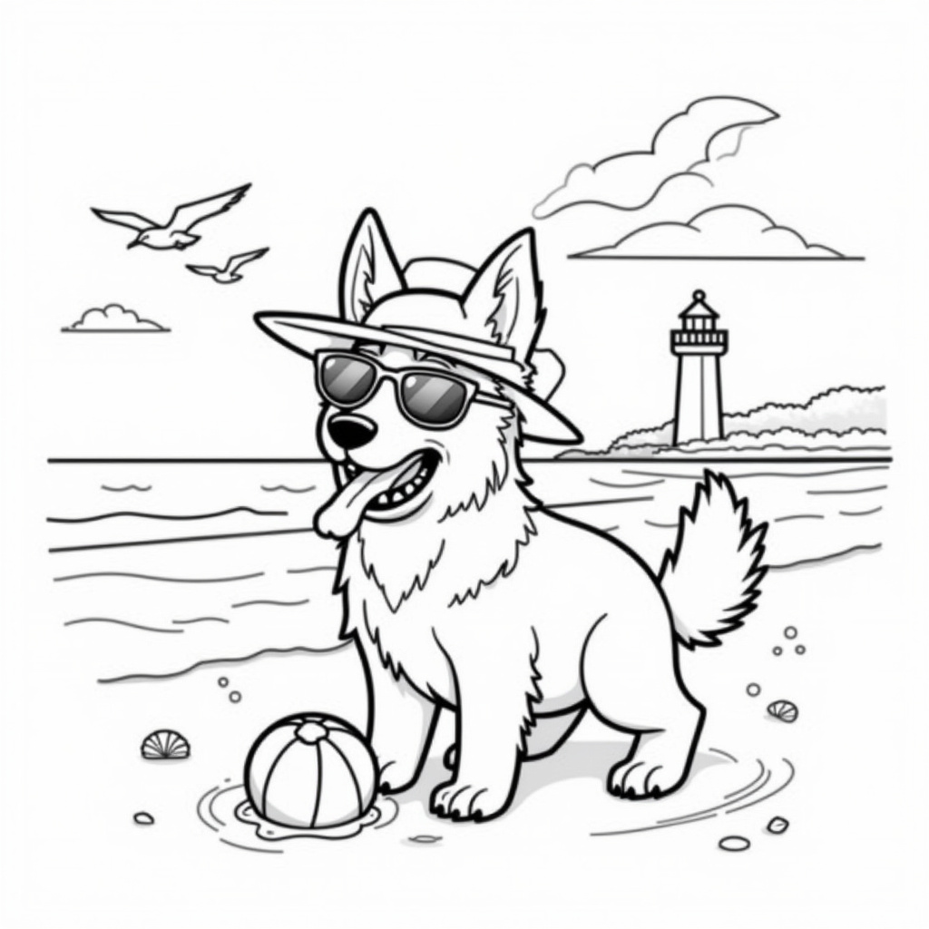 German Shepherd Coloring Pages - Page 5
