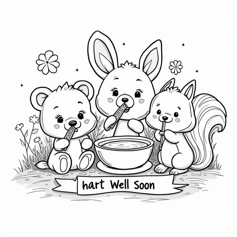 Get Well Soon Coloring Pages - Page 1