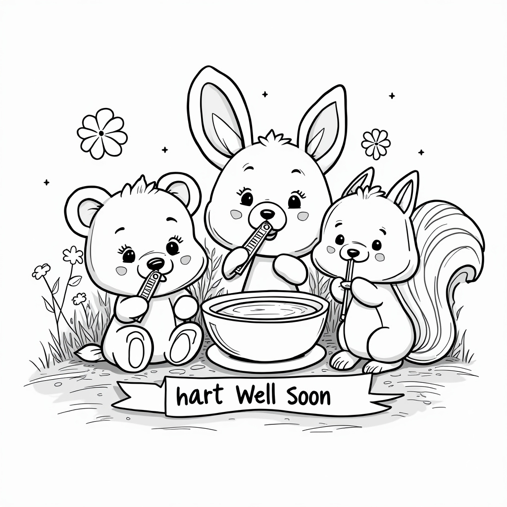 Get Well Soon Coloring Pages - Page 1