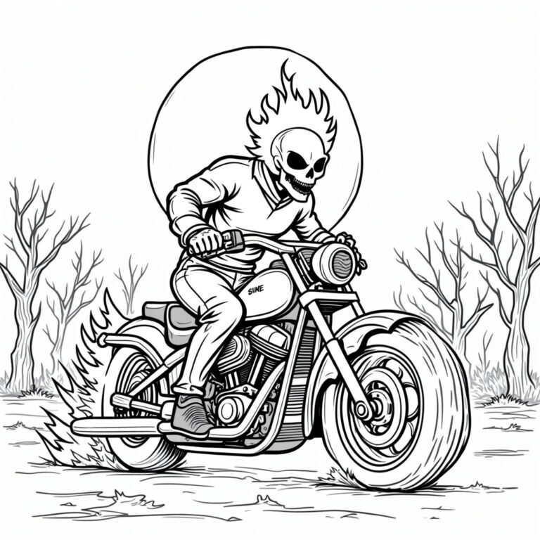 Ghost Rider Coloring Pages - Page 1