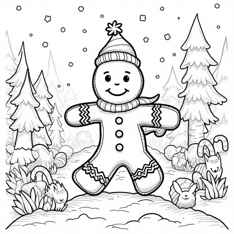 Gingerbread Man Coloring Pages - Page 1