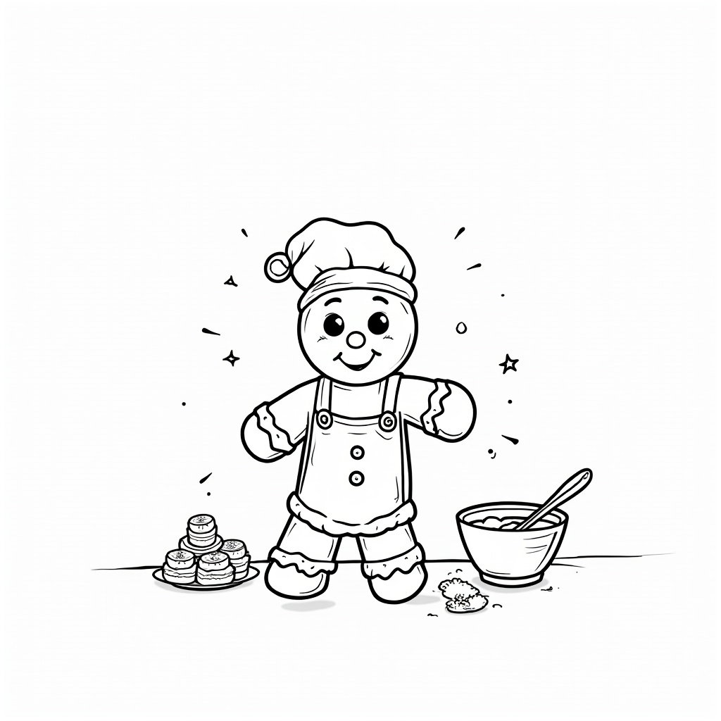 Gingerbread Man Coloring Pages - Page 3
