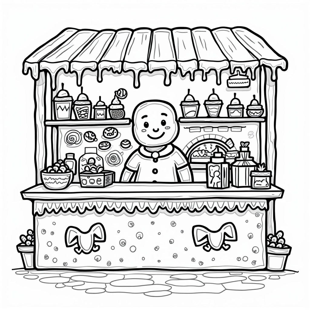 Gingerbread Man Coloring Pages - Page 5