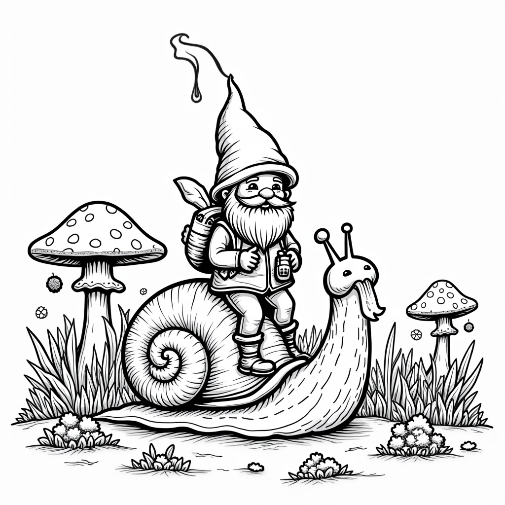 Gnome Coloring Pages - Page 4