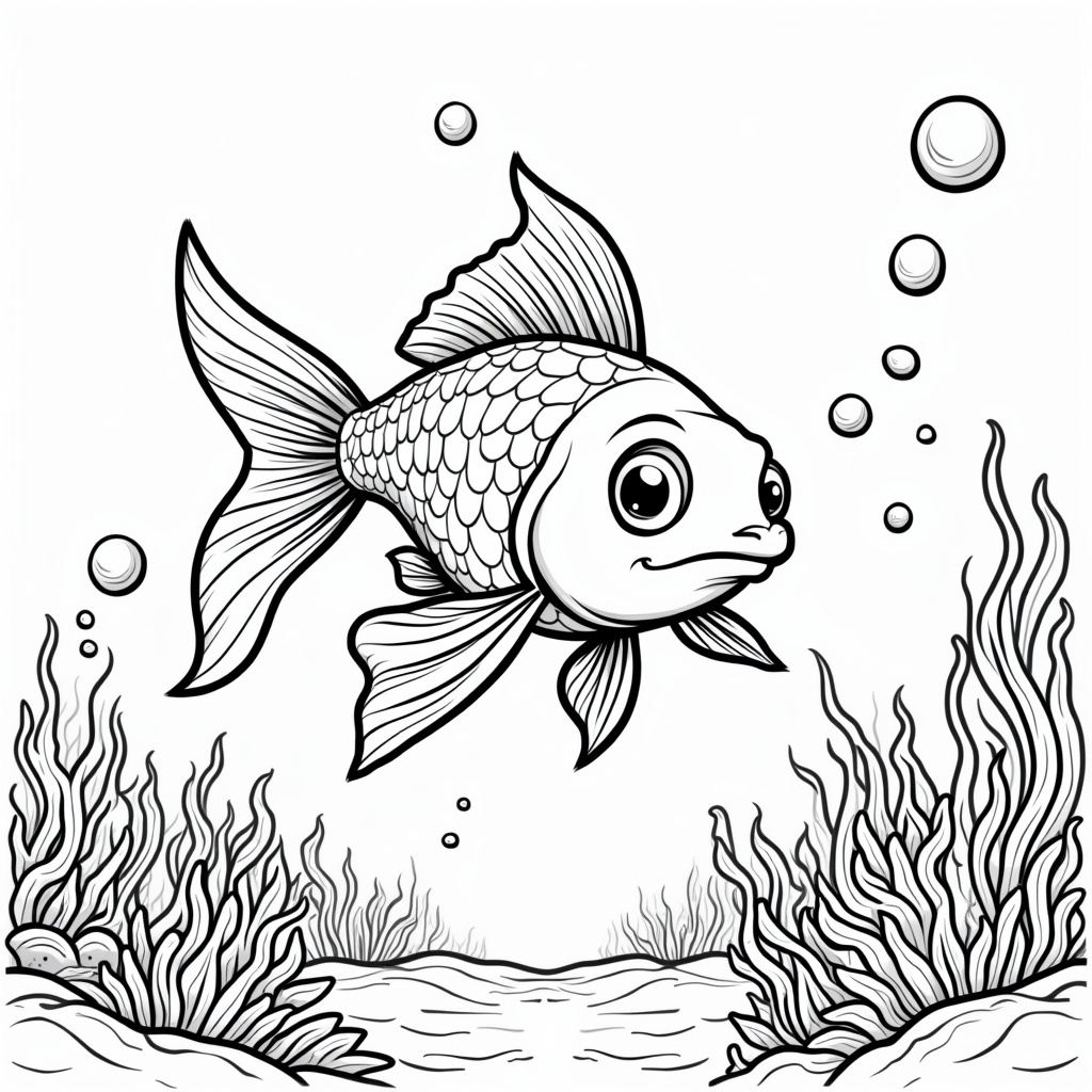 Goldfish Coloring Pages - Page 1