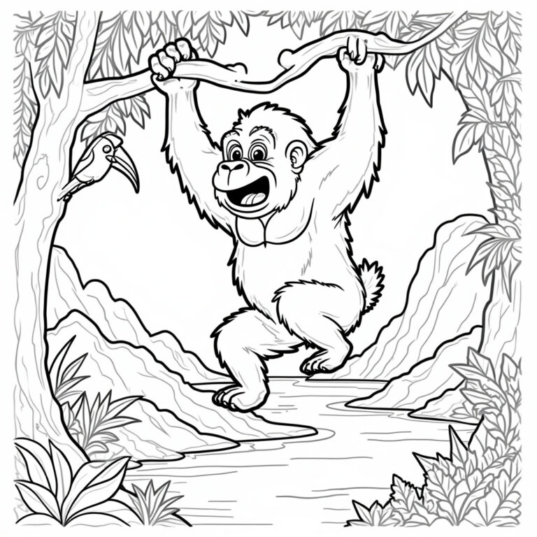 Gorilla Coloring Pages - Page 1