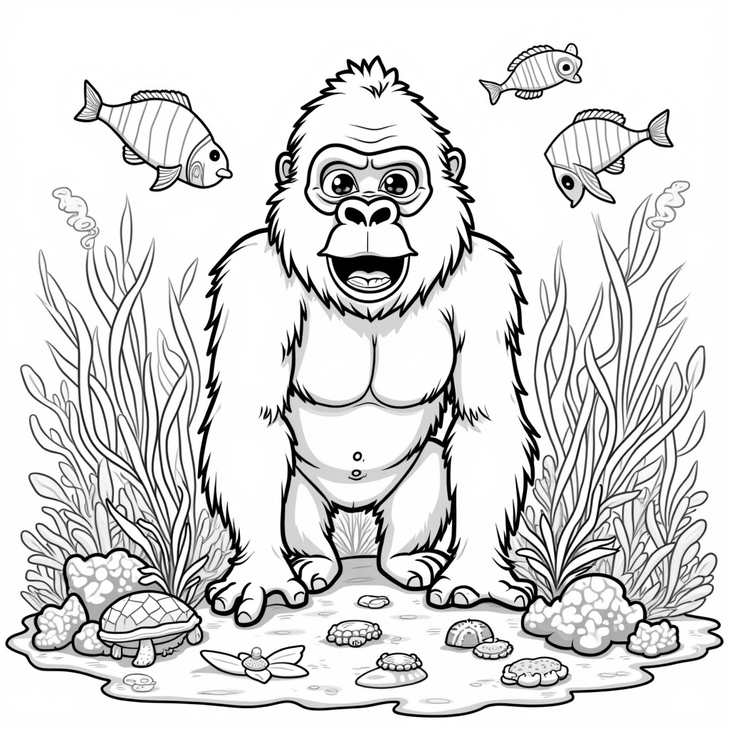 Gorilla Coloring Pages - Page 5