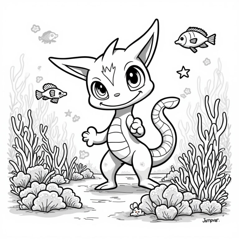 Greninja Coloring Pages - Page 1