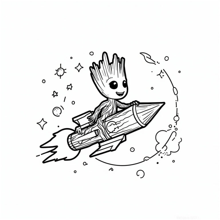 Groot Coloring Pages - Page 1