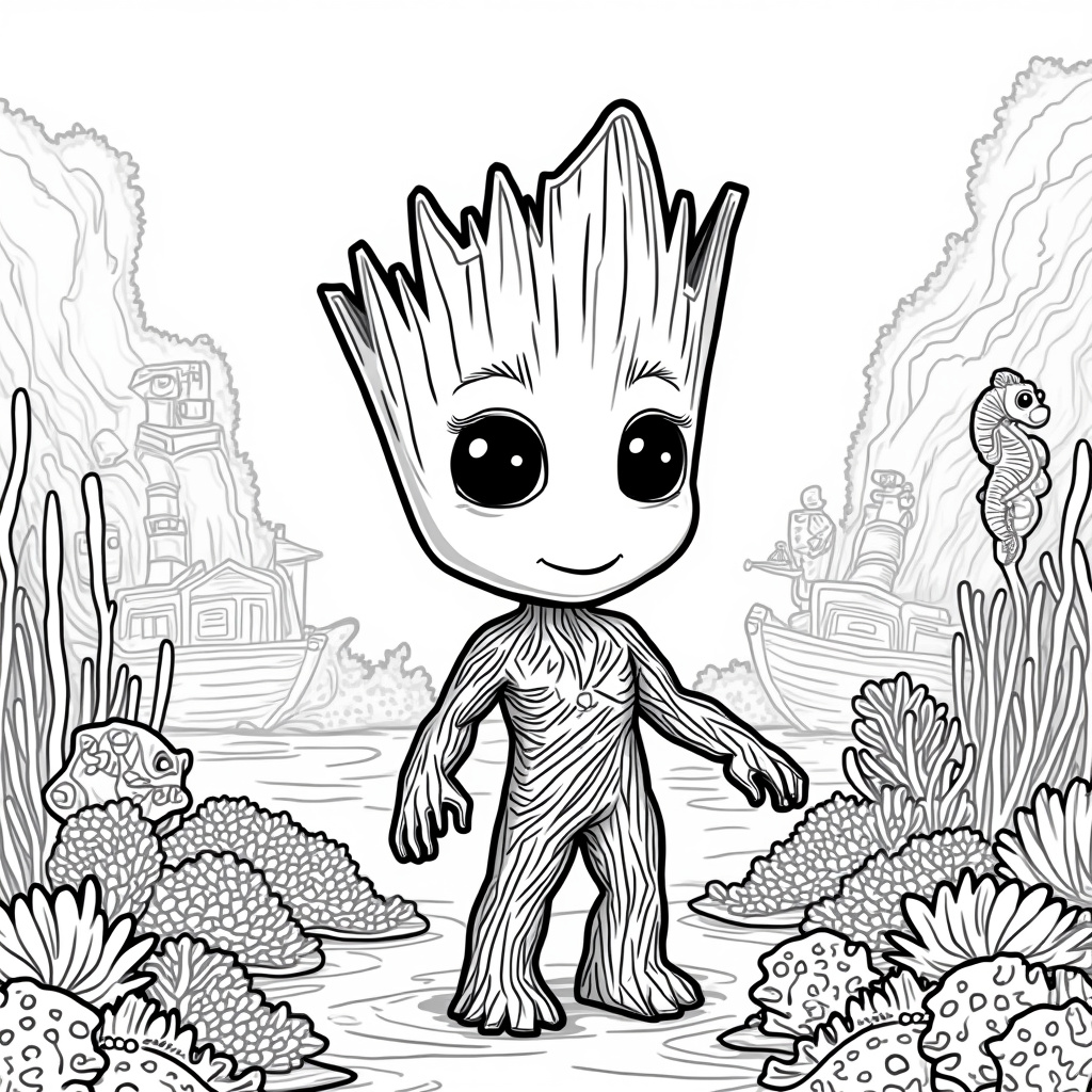 Groot Coloring Pages - Page 5