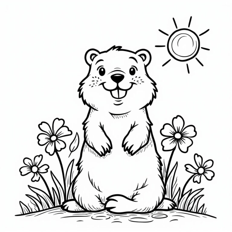 Groundhog Day Coloring Pages - Page 1