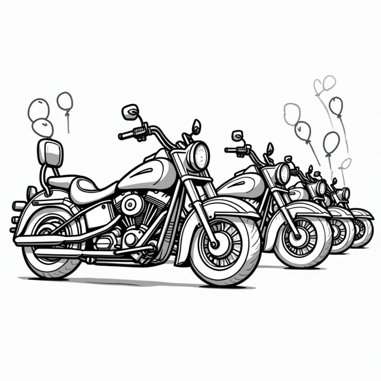 Harley Davidson Coloring Pages - Page 1