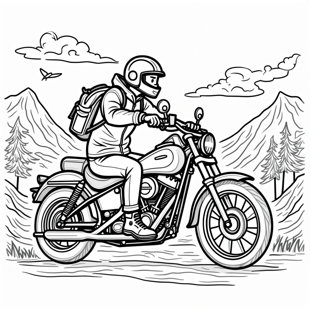 Harley Davidson Coloring Pages - Page 5