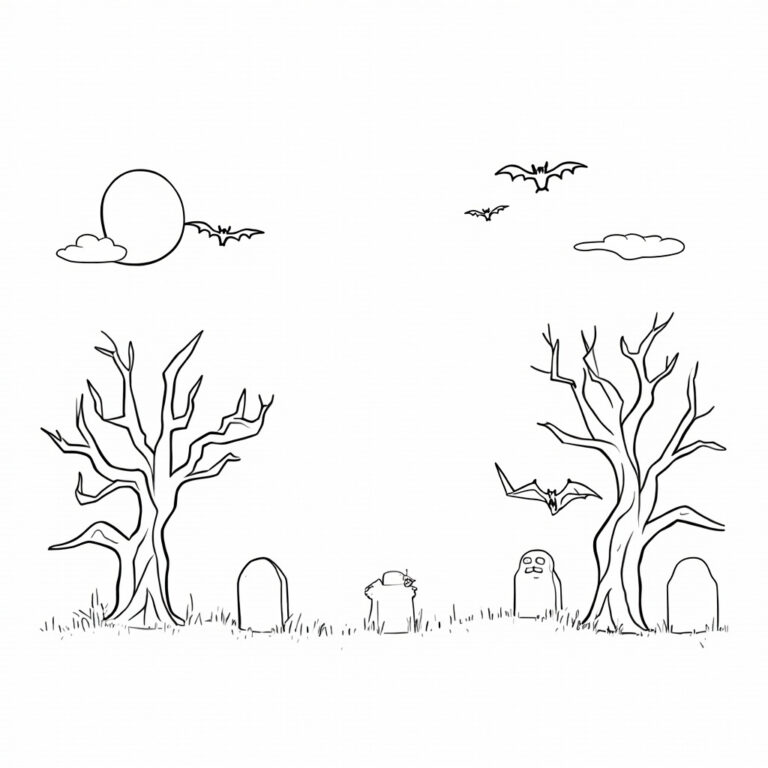 Haunted House Coloring Pages - Page 1
