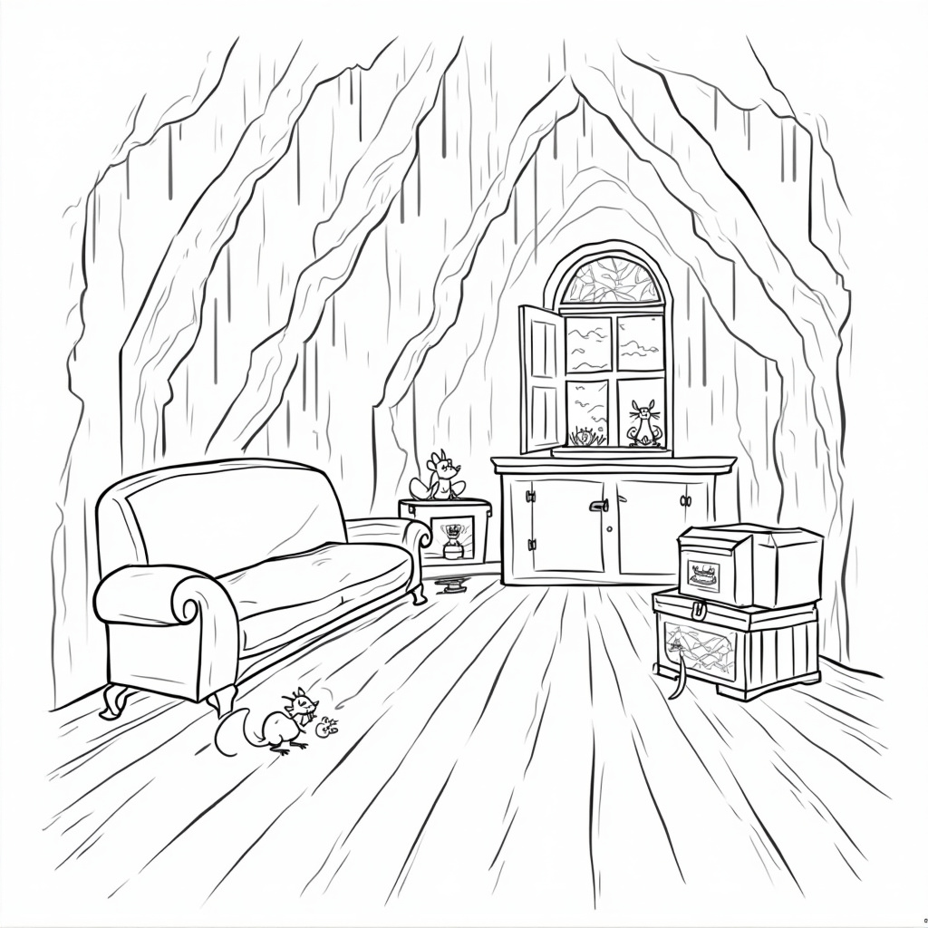 Haunted House Coloring Pages - Page 3