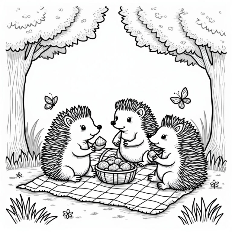 Hedgehog Coloring Pages - Page 1