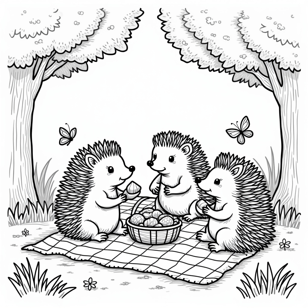 Hedgehog Coloring Pages - Page 1