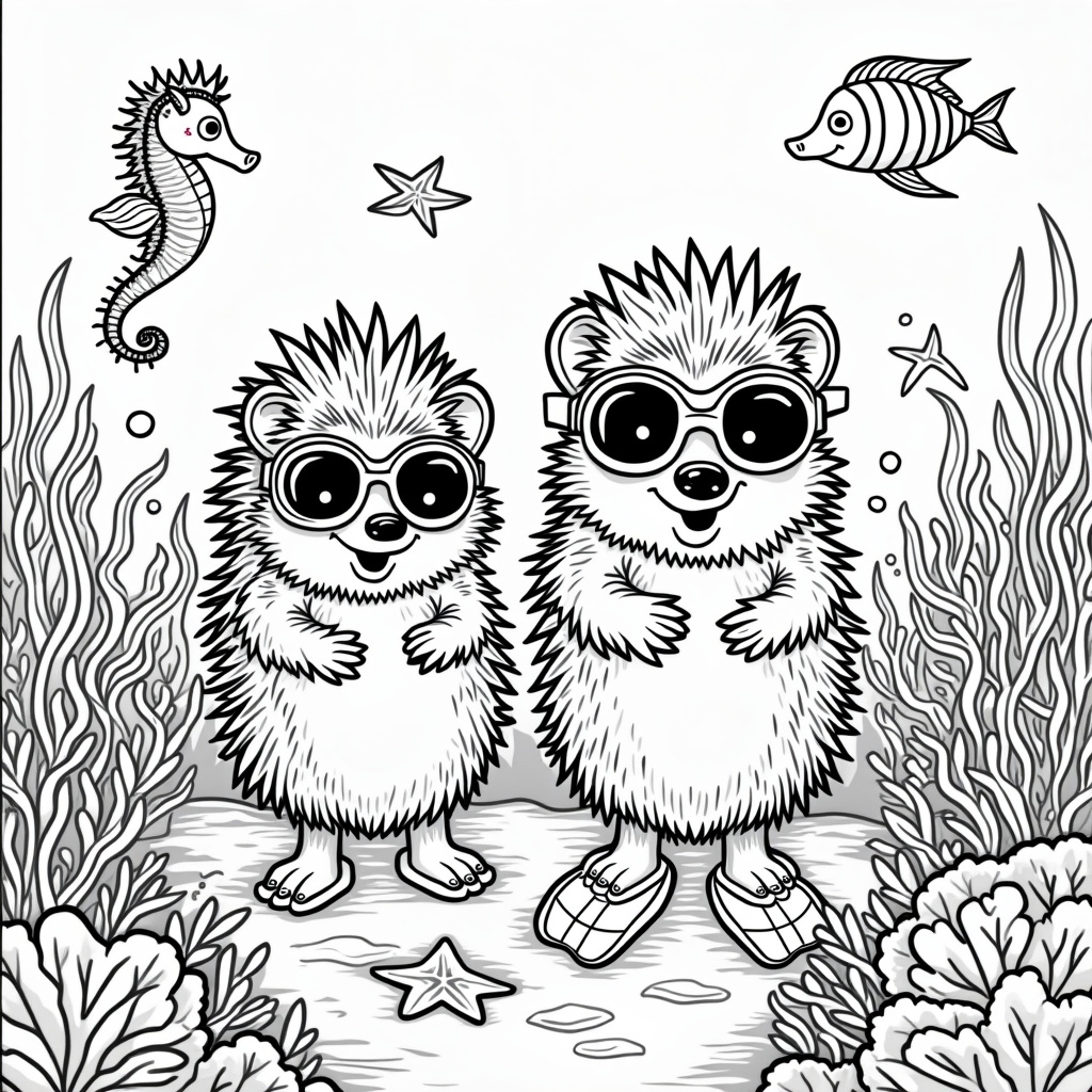 Hedgehog Coloring Pages - Page 4