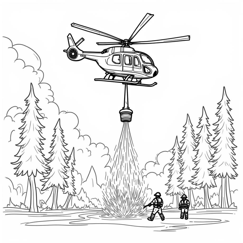 Helicopter Coloring Pages - Page 3
