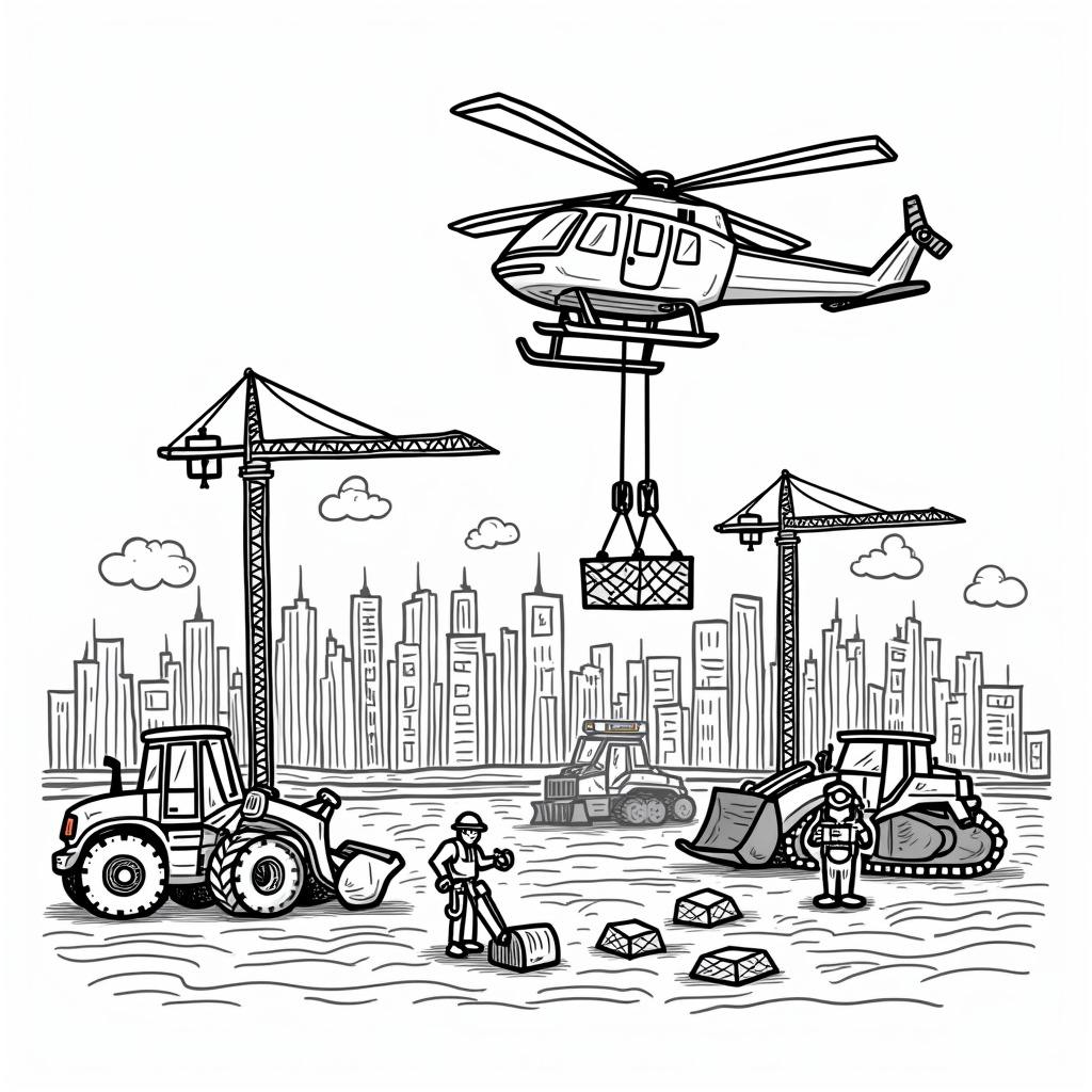 Helicopter Coloring Pages - Page 5