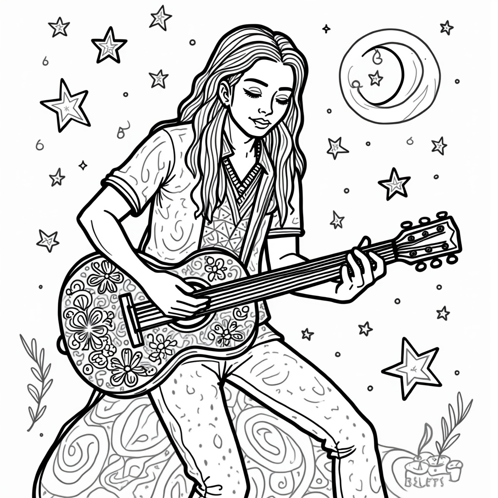 Hippie Coloring Pages - Page 2