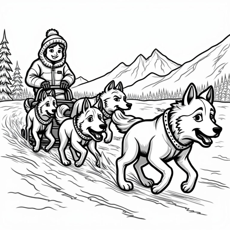 Husky Coloring Pages - Page 1