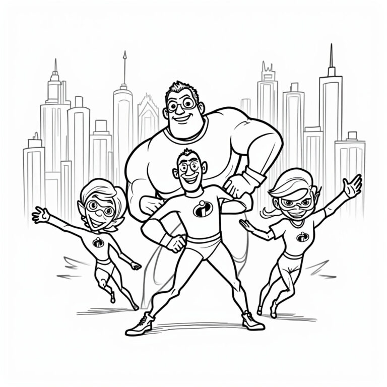 Incredibles Coloring Pages - Page 1