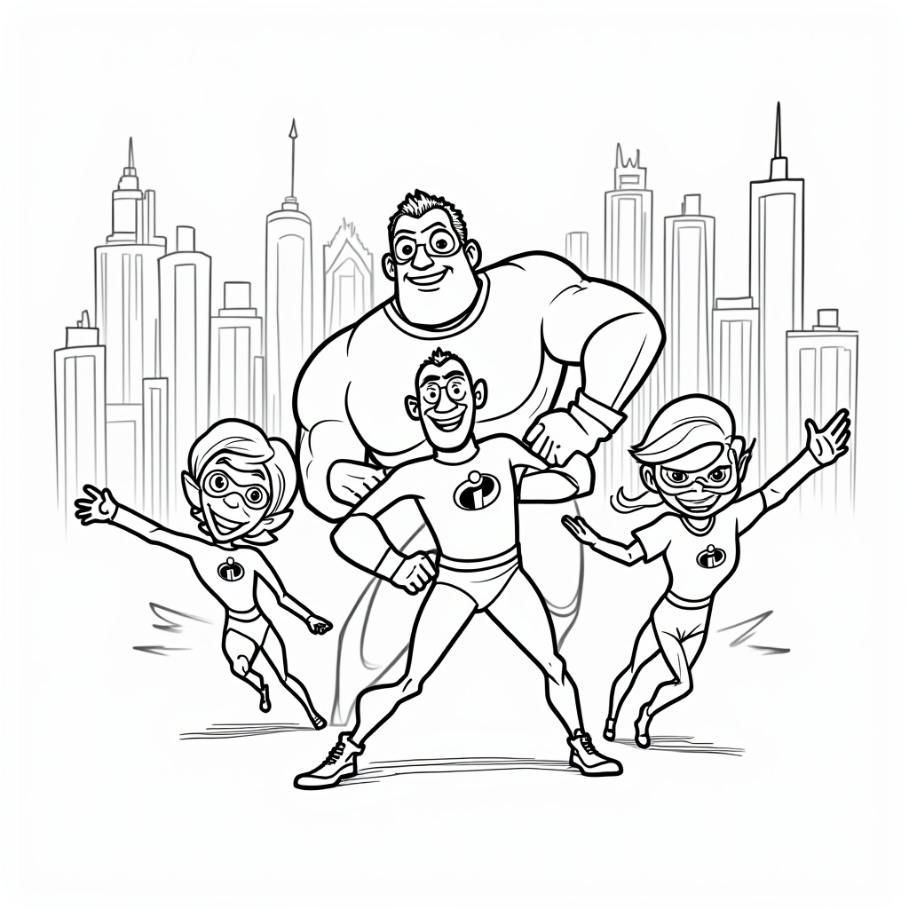 Incredibles Coloring Pages - Page 1