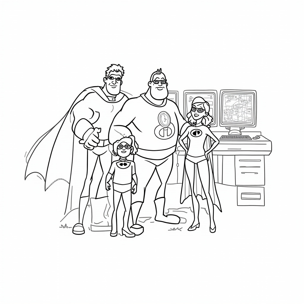 Incredibles Coloring Pages - Page 3