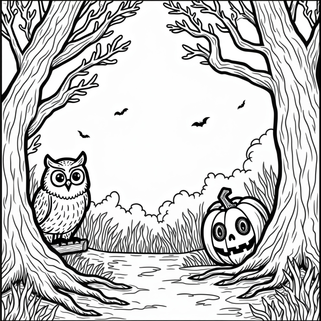 Jack-O-Lantern Coloring Pages - Page 4
