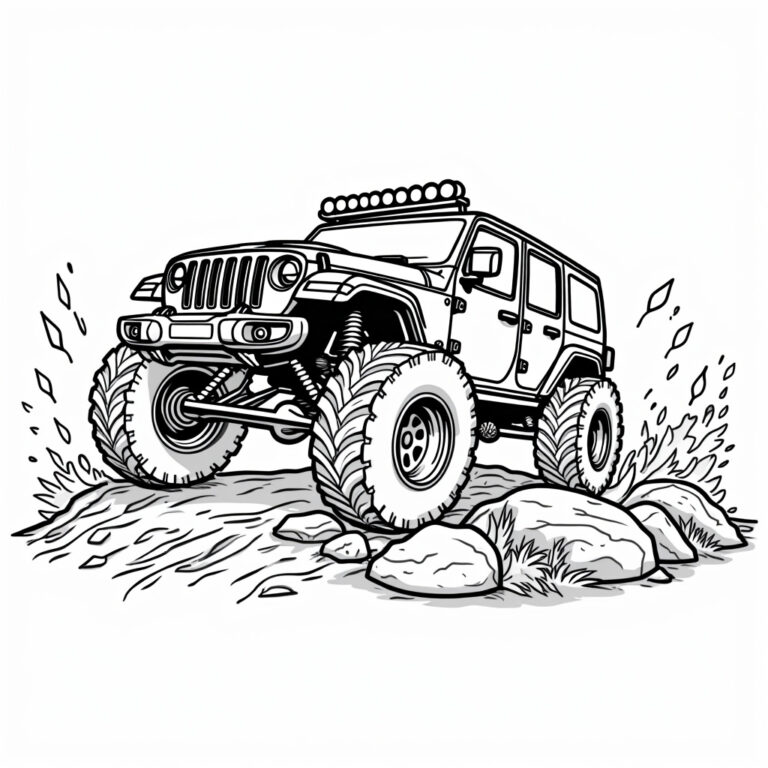 Jeep Coloring Pages - Page 1