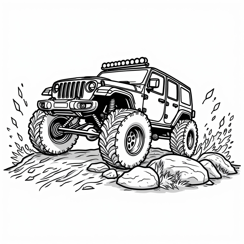 Jeep Coloring Pages - Page 1