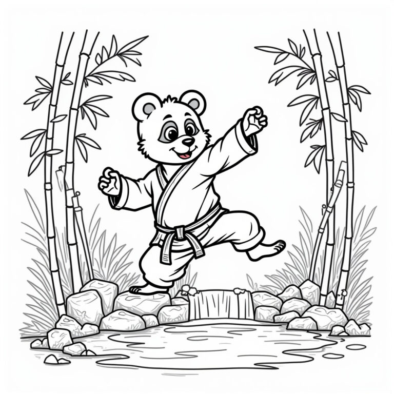 Karate Coloring Pages - Page 1