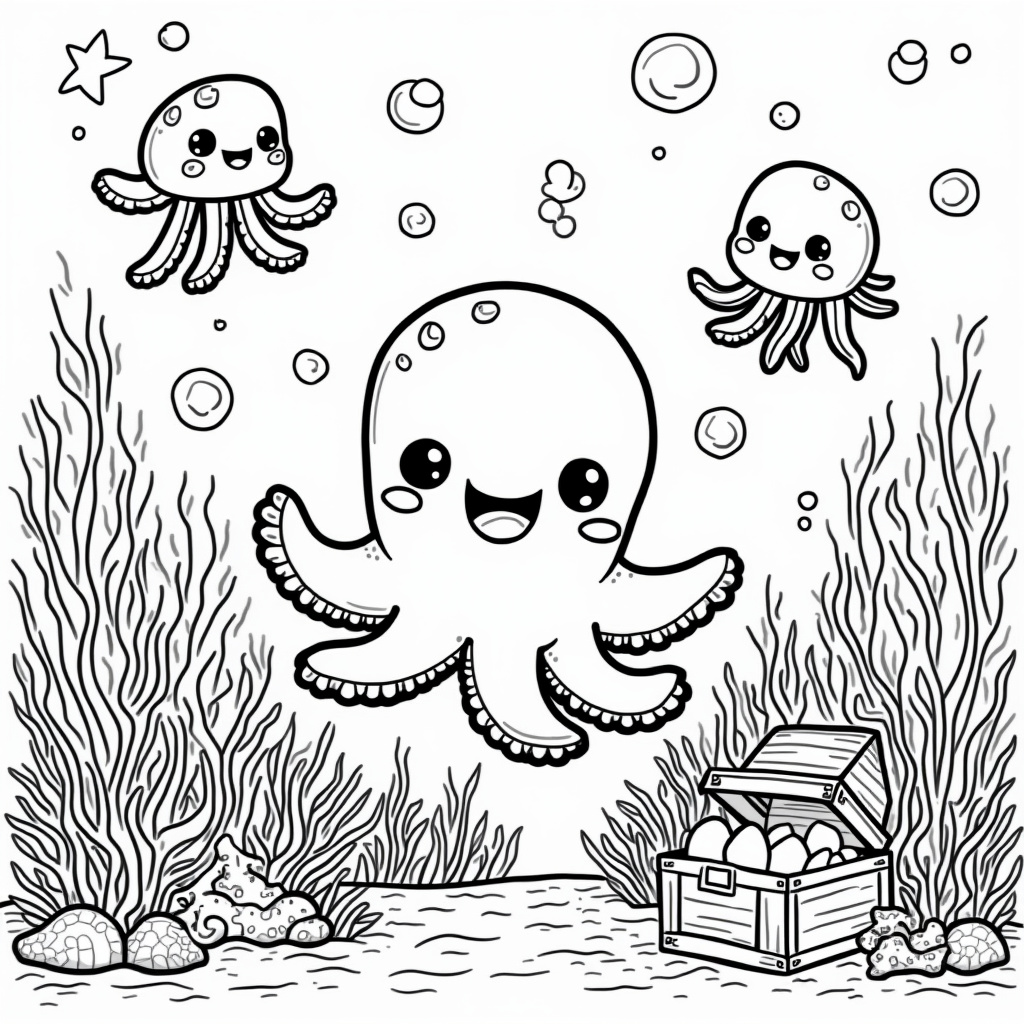 Kawaii Coloring Pages - Page 1
