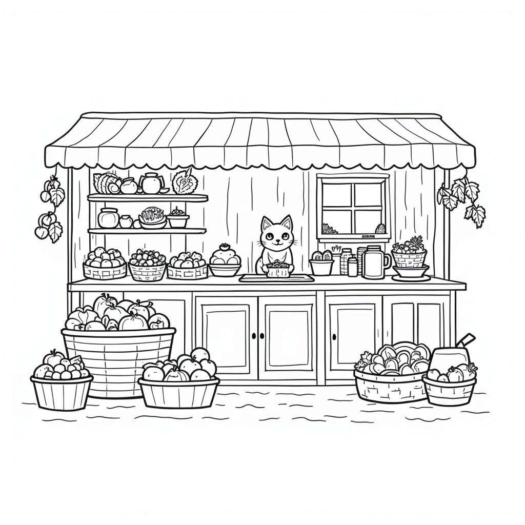 Kitchen Coloring Pages - Page 2